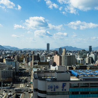 Photo: View of buildings and streets in Hiroshima City