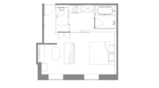 DELUXE DOUBLE Floor Plan