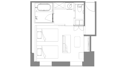 DELUXE TWIN Floor Plan