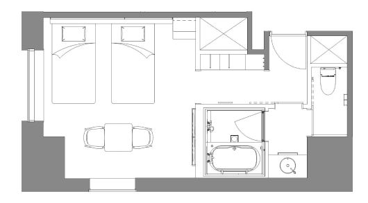 SUPERIOR CORNER TWIN Floor Plan